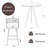 Bar Height Set, Tempered Glass Round Dining Table And Height Bar Stools-797208878-798446351