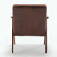 Chaise d'appoint Mid-Century avec microfibre (brun clair)-575821398