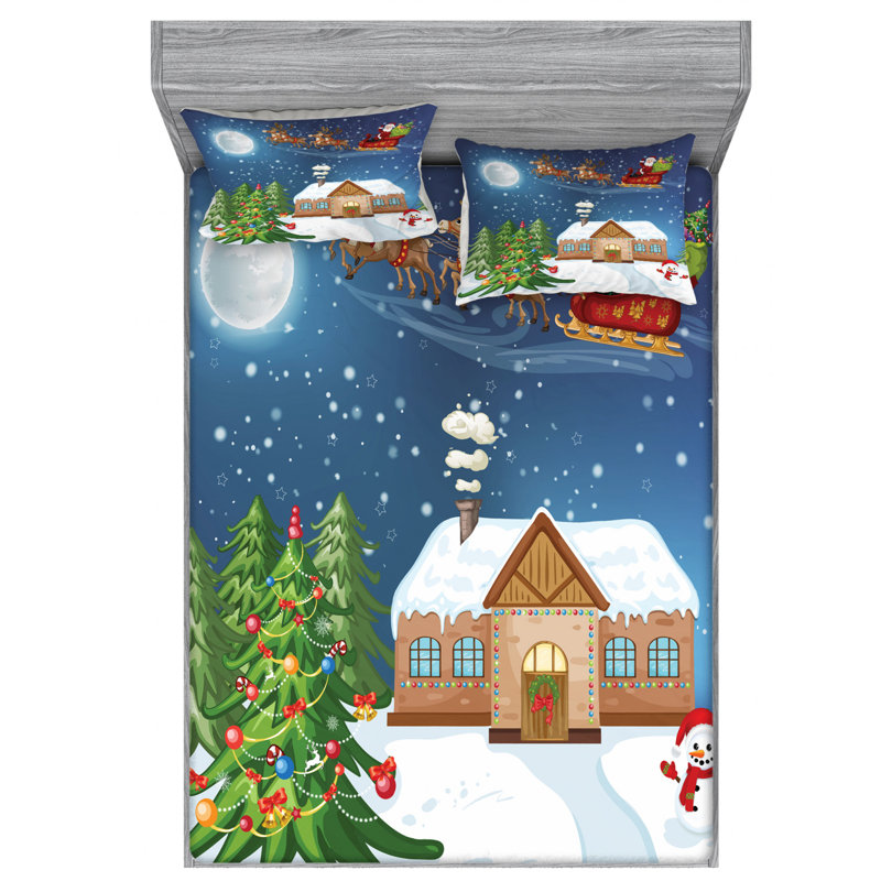 Microfiber Sheet Set, Queen Sheet Set with Fitted Sheet