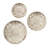 Distressed White Floral 3-Piece Carved Wood Wall Decor Set