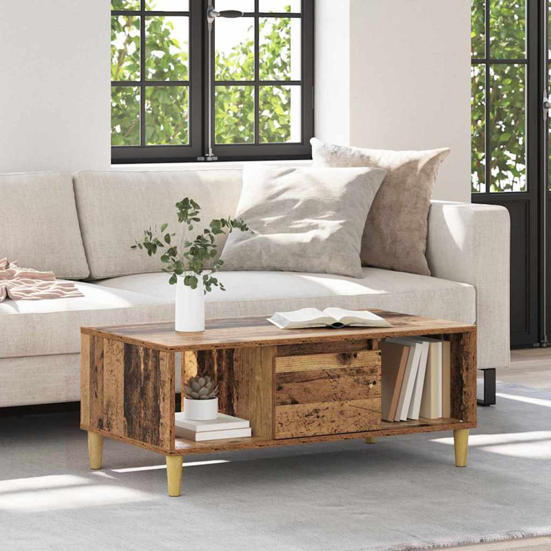 Coffee Table with Storage, Old Wood