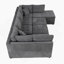 Grey Chenille With Square Arms Sofa-654000343