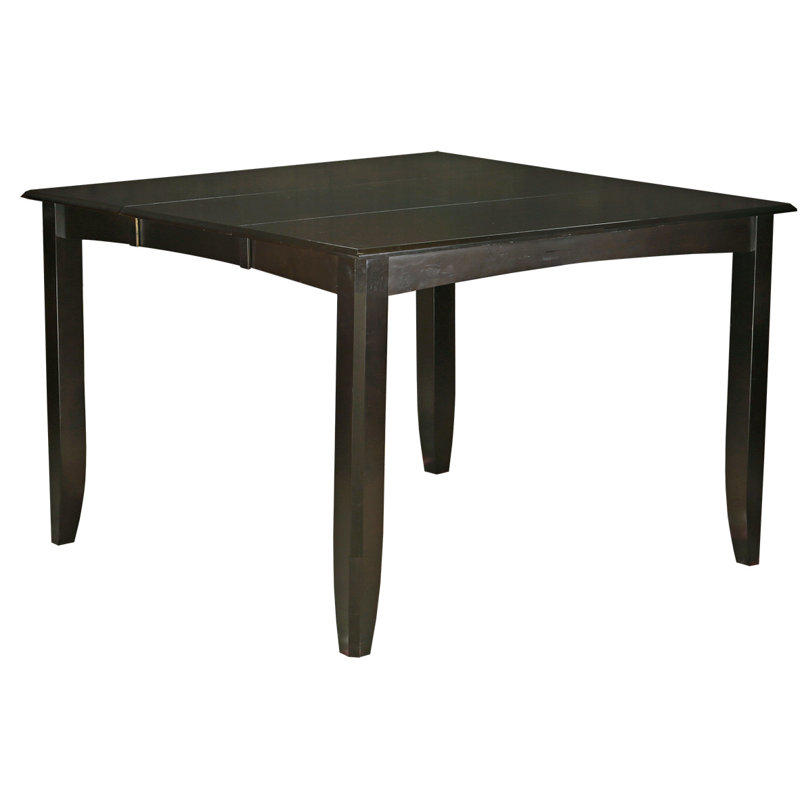 Fairwind Bar Height Counter Table - a Square Dining Table Top with Butterfly Leaf, Cappuccino