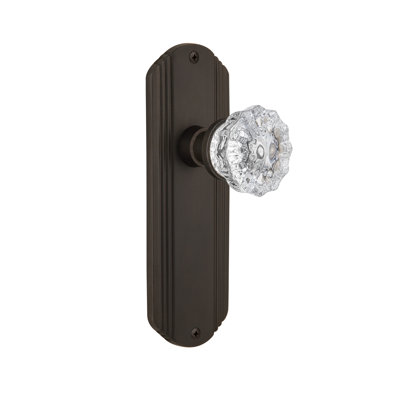 Deco Plate with Crystal Door Knob