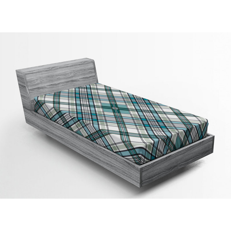Microfiber Plaid Fitted Sheet, Twin XL Fitted Sheet