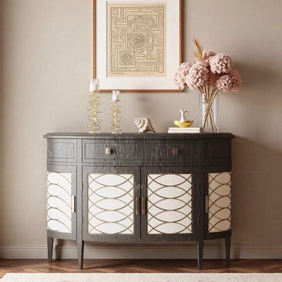 American Country Style Solid Wood Console Cabinet