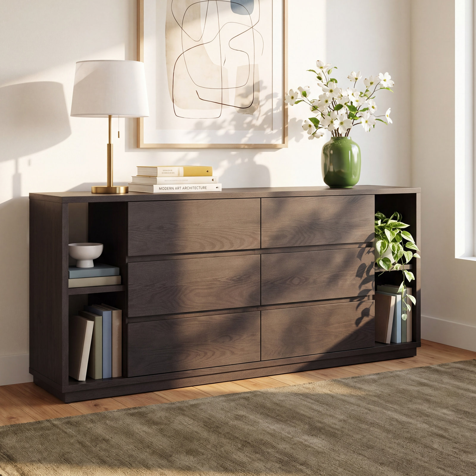 Amalie 63" Double Dresser, Gray