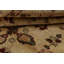Tapis beige / rouge en laine noué à la main de conception unique 4 pi 0 po x 5 pi 5 po