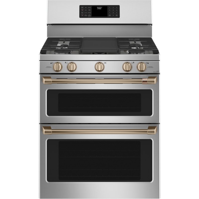Freestanding Gas Range Handle Kit, Brushed Bronze