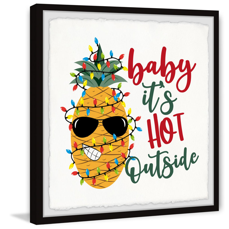 Hot Outside - Single Picture Frame Print, 45cm H x 45cm W x 3.81cm D