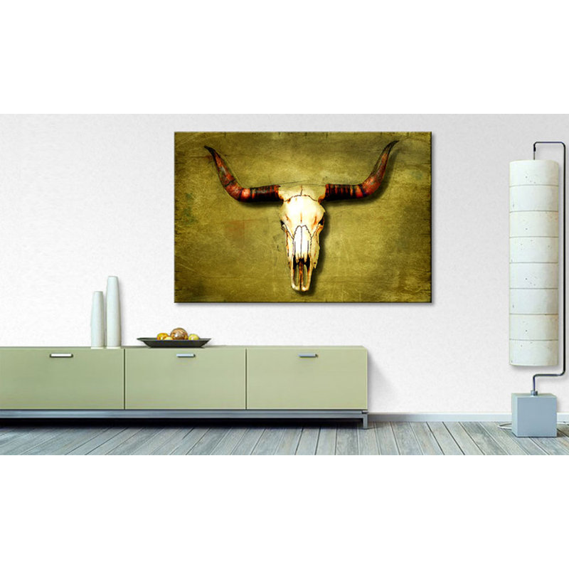 Buffalo Bull - Wrapped Canvas Print, 80cm H x 120cm W, 100% cotton canvas