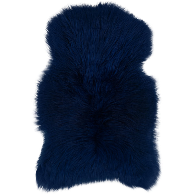 Allexa Solid Colour Sheepskin Hand Woven 55cm X 95cm Area Rug