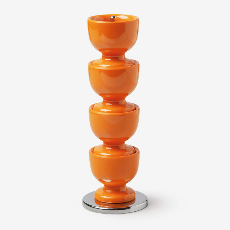 Melamine Stacking Egg Cup Set, Neon Orange