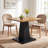 31.5" Dining Table with Metal Pedestal Base