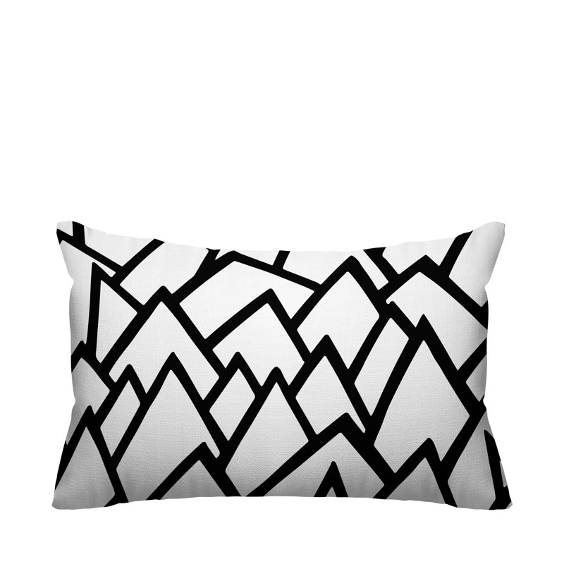 Coussin décoratif intérieur / extérieur Rowan, Noir