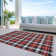 Machine Washable Indoor/Outdoor Christmas Plaid Xhevrie Black Rug