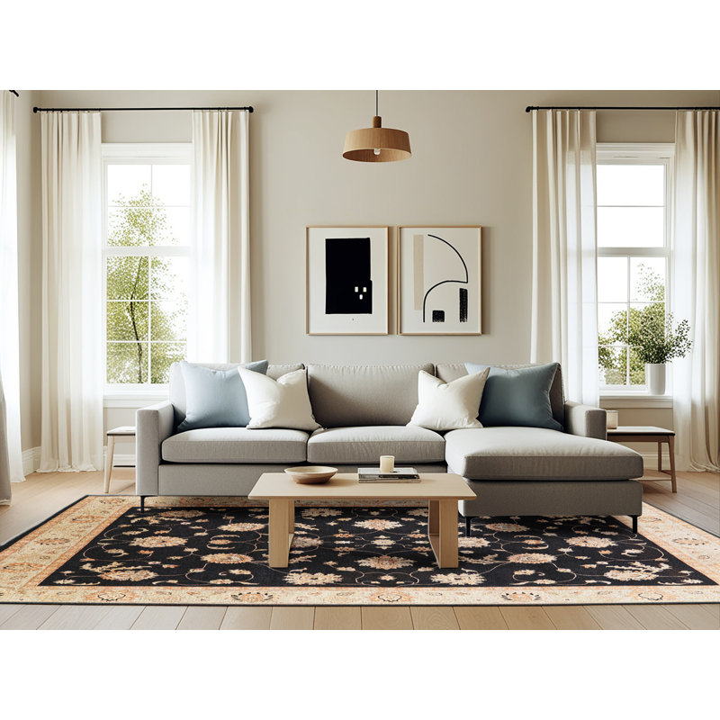 Claranne Oriental Indoor Rug, Rectangle 6' x 9'