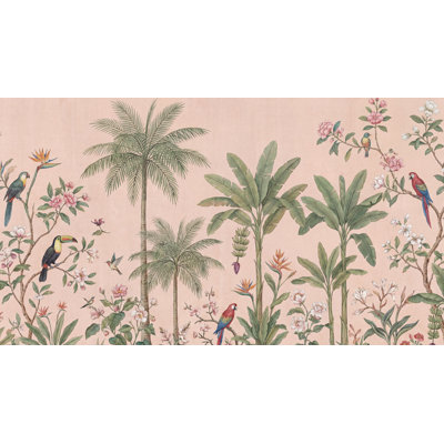 Tropical Birds Wallpaper Exotic Floral Wall Mural
