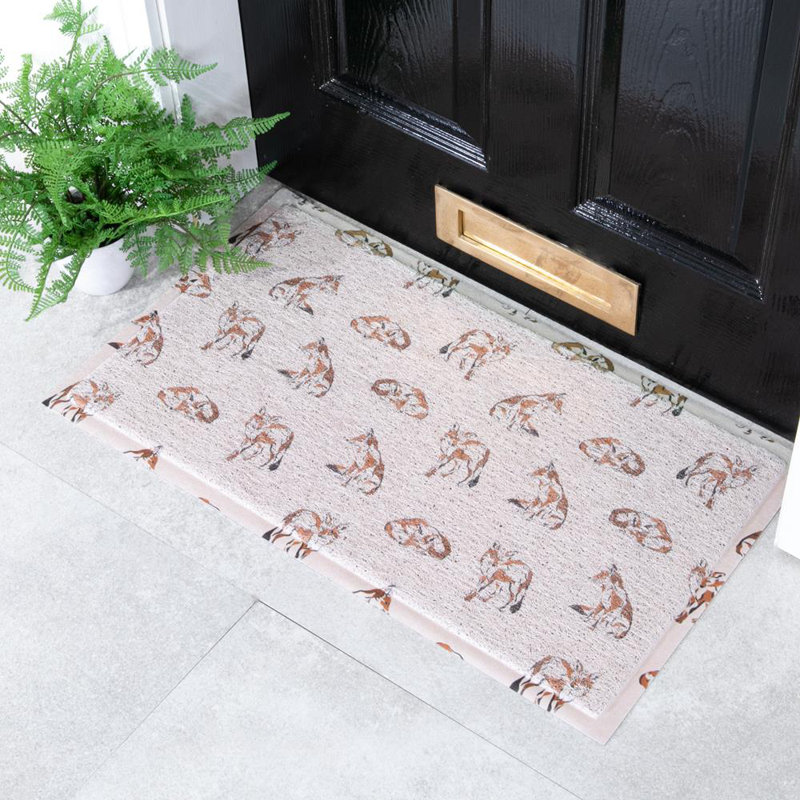 Mostiller Non-Slip Striped Doormat, Blue