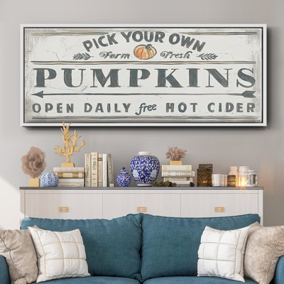 Pumpkin Patch I- Framed Canvas