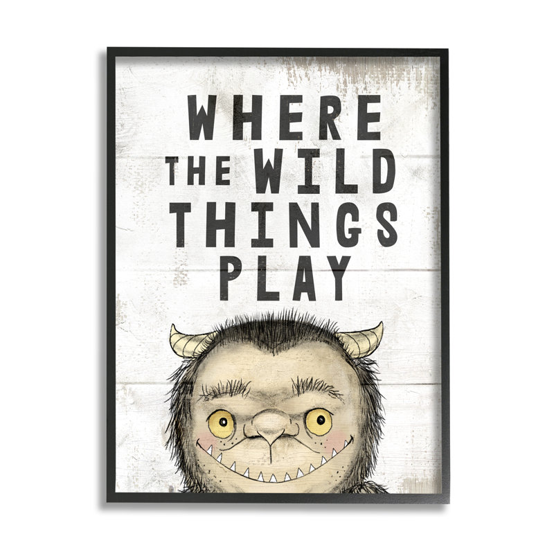 «Where Wild Things Play», «Mystical Forest Monster», ferme grise surdimensionnée, estampe numérique sur toile, art texturé par Daphne Polselli