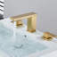 Robinet de lavabo pour salle de bain espacé brossé à 3 trous-116417440