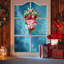Guirlande de Noël avec guirlande de Noël en forme de larme et couronne de feuilles vertes