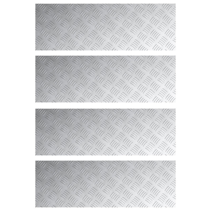 Rubber 0.3 Cm Rubber Stair Treads Rectangular, Rectangle 30cm x 90cm, Grey