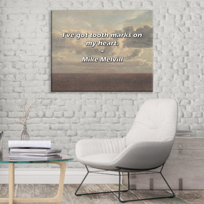 Artsy Quote "I’ve got tooth marks on my heart." By Mike Melvill Gallery Wrapped Canvas