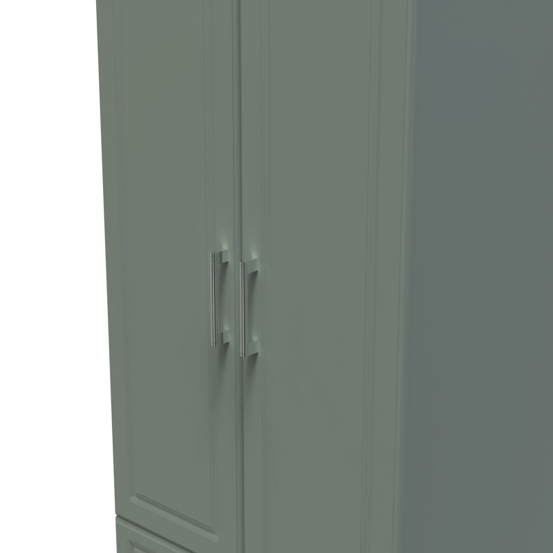 Aalysia Manufactured Wood Wardrobe, Reed Green/Bardolino Oak