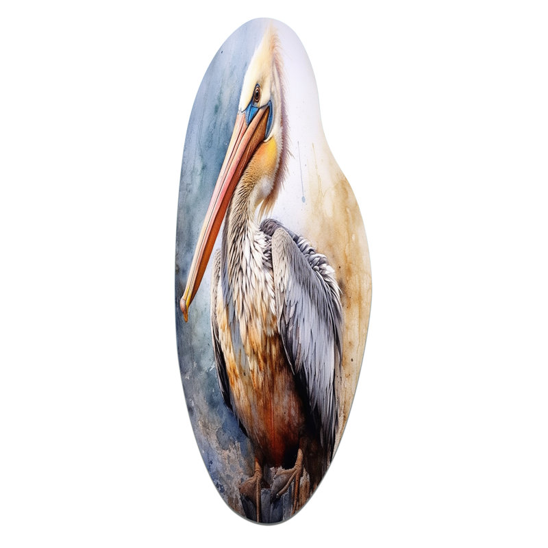 Art mural Pelican, H 30 po x l 11 po