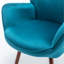 Fauteuil à oreilles de style Mid-Century moderne, fauteuil capitonné en tissu de polyester avec pieds évasés en bois massif pour le bureau de la chambre à coucher et du salon-2063822585