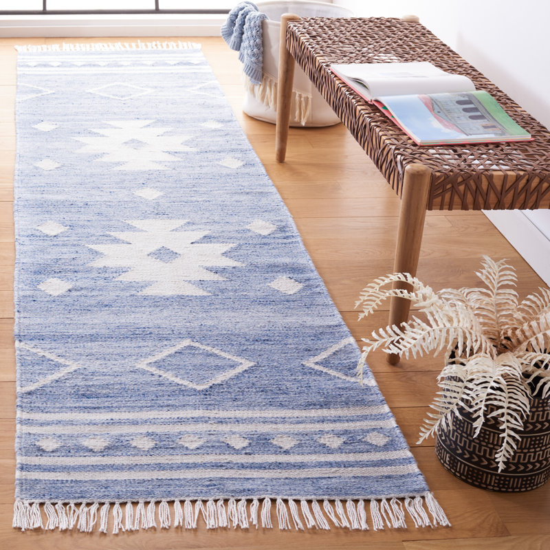 Tapis en polypropylène à tissage plat Almaree, Tapis de couloir 2 pi 3 po x 9 pi
