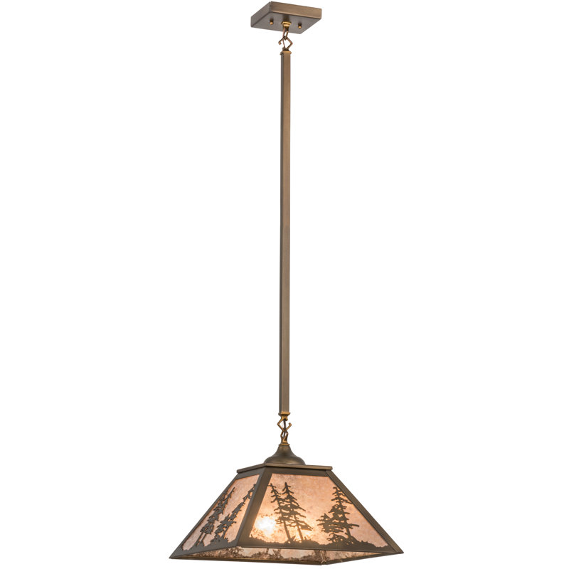 Luminaire suspendu dôme 2 lumières tall pin