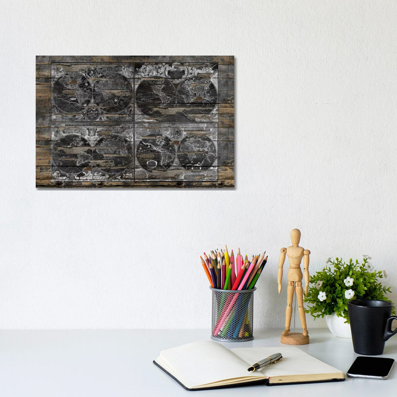 Historical Maps by Diego Tirigall - Wrapped Canvas Gallery-Wrapped Canvas Giclée, 20.32 cm H x 30.48 cm W