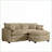 Sofas for Small Spaces, 2-Seater with Ottoman, Classic Modern Tan Corduroy | Tan | Corduroy-1621820364