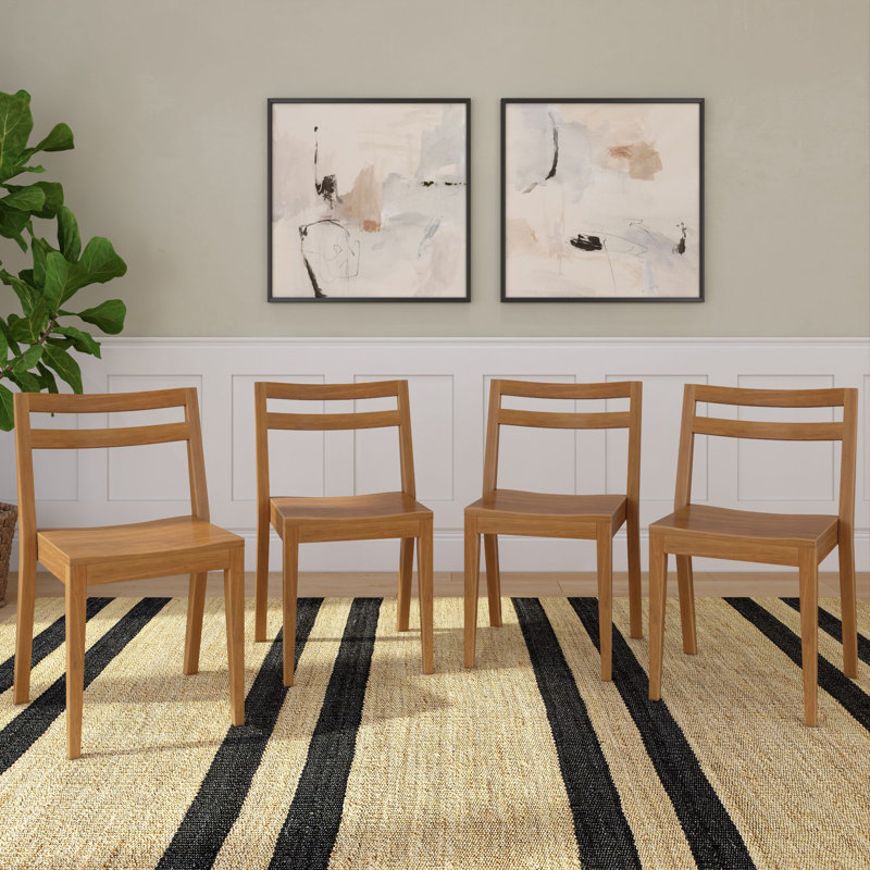 Chaise en bois massif Brevard , Pacanier