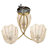Vermehr 13.63"H Gold-Color Metal Ceiling Light with Rattan Shades