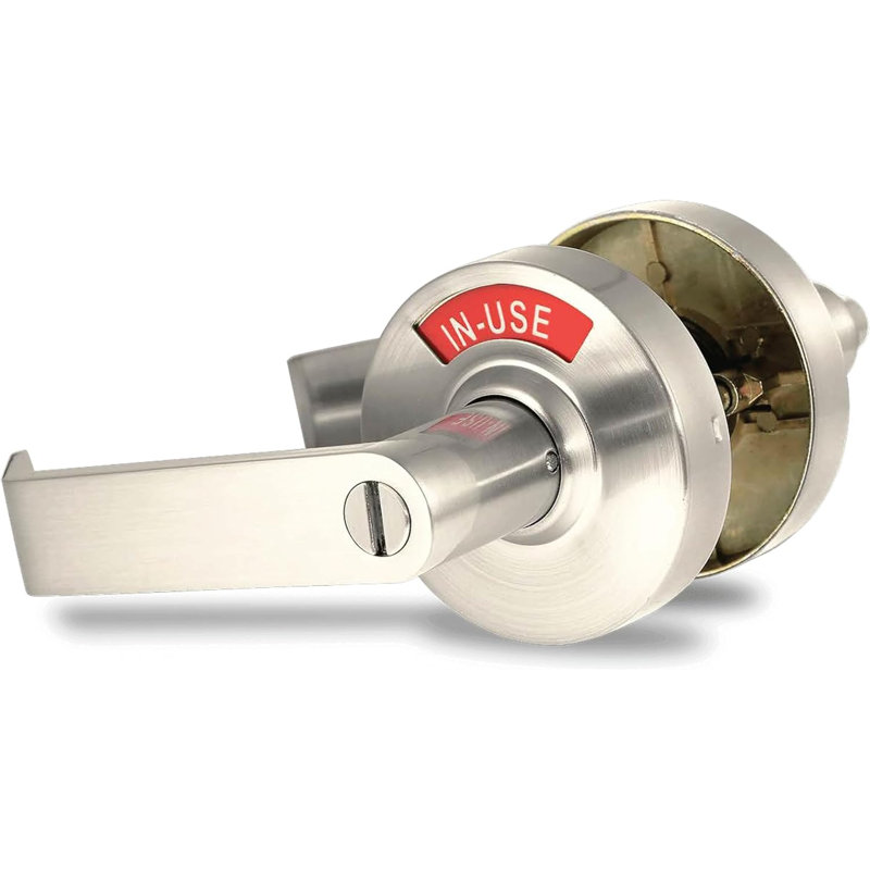 Serrure de porte élégante Vizilok ADA avec indicateur et bouton-poussoir à une touche en plusieurs couleurs, Gauche