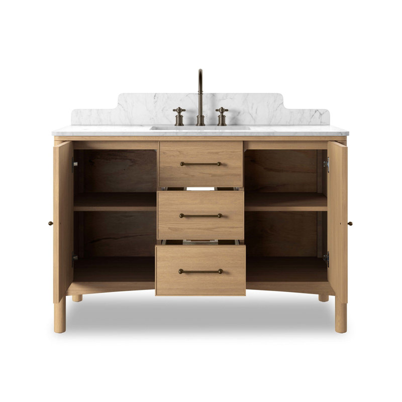 Porter Double Vanity-Carrara Marble, 48.5"