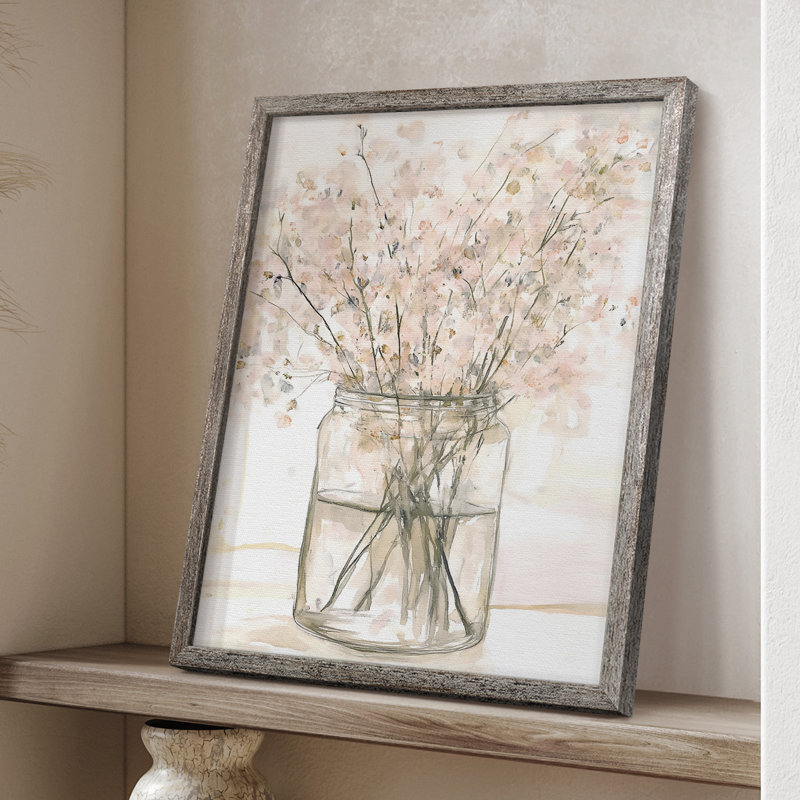 Reproduction encadrée FLORAL Series DLV III - bois massif, H 30 po x l 24 po