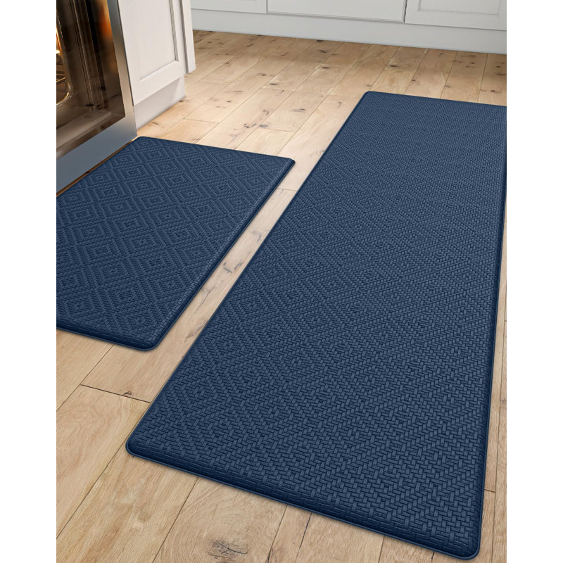 Tapis de cuisine, Bleu