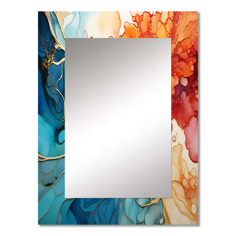 Orange Soda Soda Fusion - Traditional Rectangular Wall Mirror, 32" x 24"