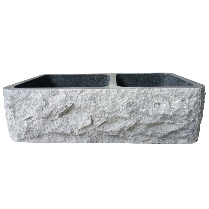 Barclay Brandi 20'' W Double Bowl Engineered Stone Farmhouse Kitchen Sink