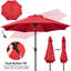 Parasol de marché 9pi avec bouton poussoir-111781682