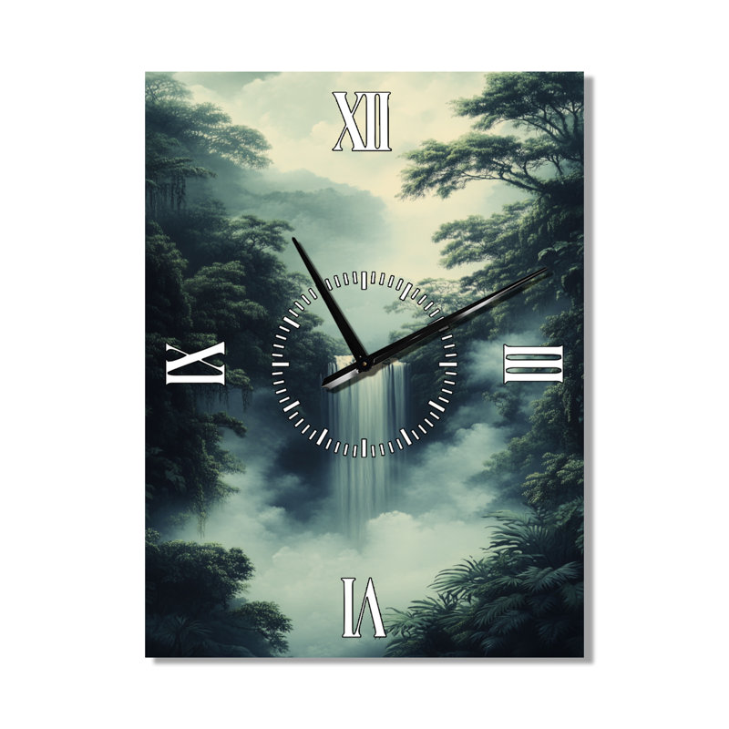 Aluminium Analogue Wall Clock, H 32 po x l 24 po - Rectangle