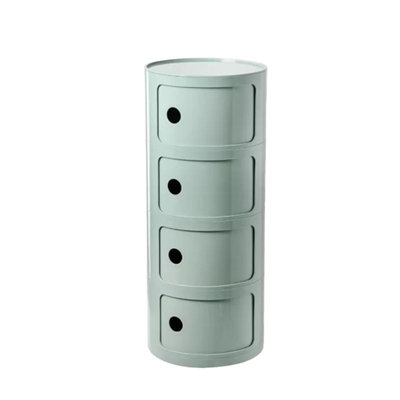 4 Pack Stackable ABS Storage Drawers – Round Modular Cabinet for Bedroom & Living Room
