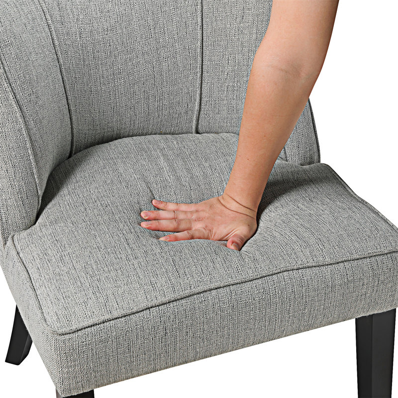 Fauteuil d'appoint rembourré sans accoudoirs, Gris