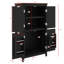 Armoire de rangement élégante pour salle de bain, unité de rangement pour salle de bain, armoire autoportante avec 4 portes, tablettes réglables, tablettes adaptables-47432275