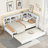 Modern Style Twin Size Day Bed With Twin Size Trundle, Daybed With Storage Shelf And USB Charging Ports-1189330206-1189330177